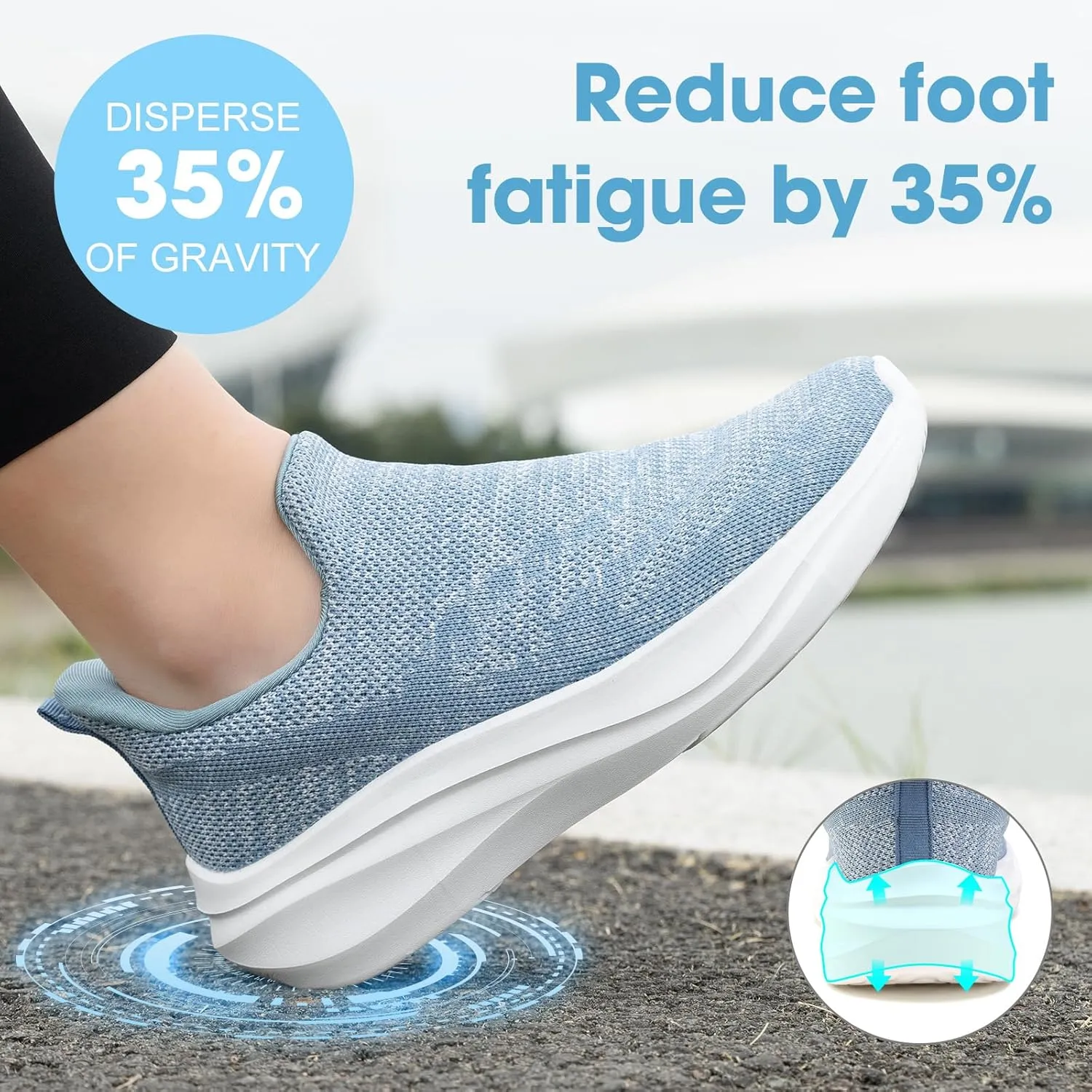 ZOVE Wide Toe Box Shoes Women Hands Free Wide Walking Shoes Ultra Light Tennis Breathable Wide Width Running Sneakers Athletic Gym Workout Trainers