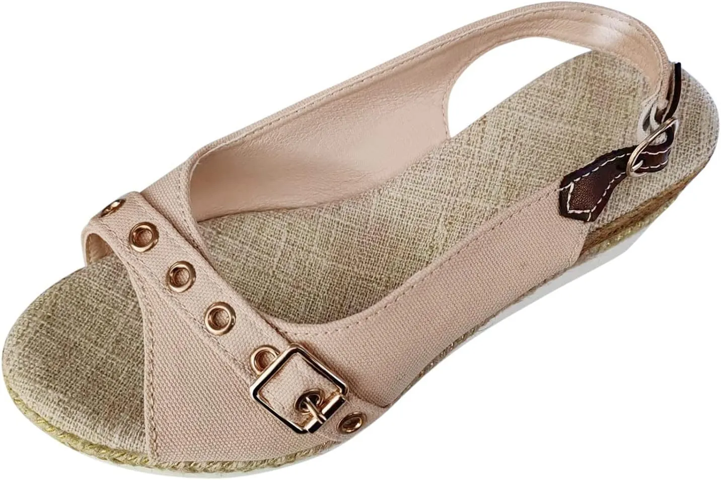 ZSpzx Espadrilles Wedge Sandals for Women 2025 Orthopedic Dressy Summer Walking Slippers Arch Support Platform Sandal Womens Comfortable Open Toe Ankle Strap Boho Casual Slip on Beach Shoes