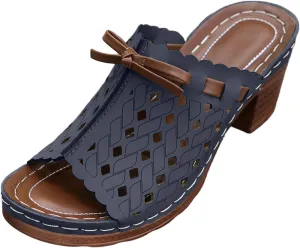 ZWRXW Sandals for Women with Arch Support Wedge Shoes Retro Hollow Out Comfortable Orthopedic Sandals Slip On Casual Walking Wedges Slippers Backless Dressy Summer Flip Flops