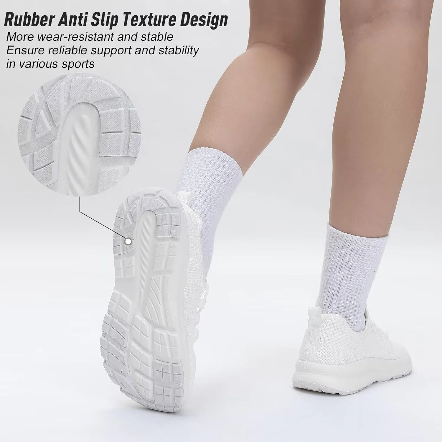 ZYEN Wide Toe Box Shoes Women Non-Slip Ultra Light Running Sneakers Extra Wide Feet Arch Support Walking Shoes Tennis Diabetes Breathable Gym Workouts 6-12